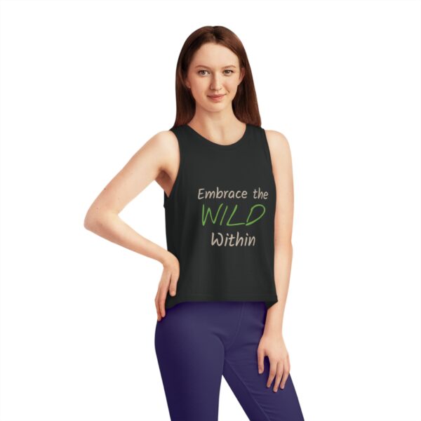 Feeling Wild - Might storm a Village later | Women's Cropped Tank 100% organic Cotton - Image 4