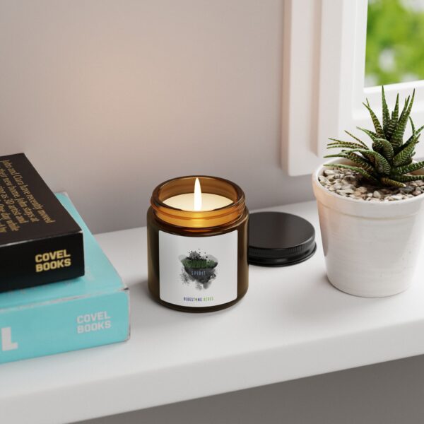 Ignite the Hearth of your Hall | Scented Soy Candle (Multi-Size, Amber Jar) - Image 4