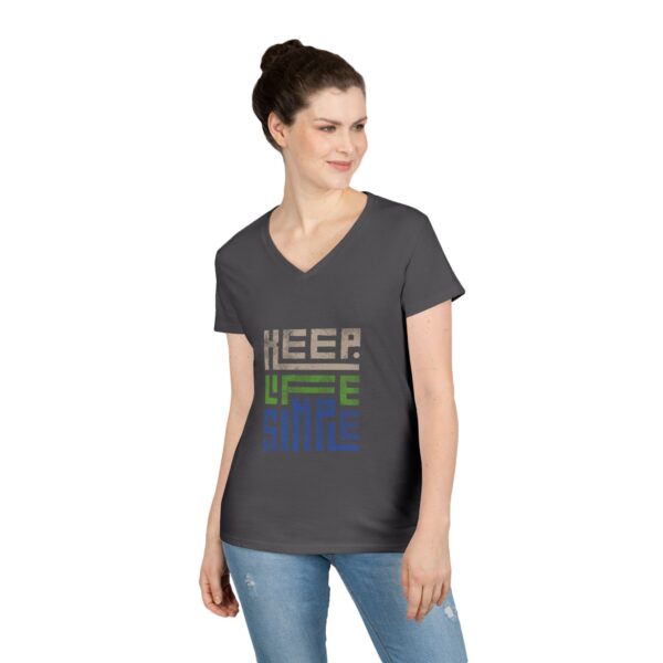 Simplify - Warrior Spirit - Ladies' V-Neck T-Shirt - Image 6