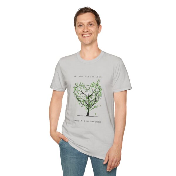 Love and a big Sword - Unisex Softstyle T-Shirt - Image 5