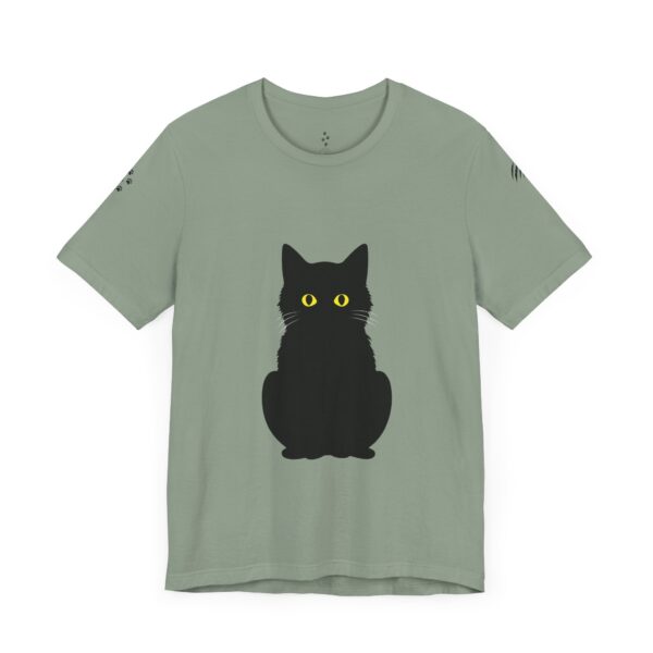 Unisex Jersey Short Sleeve Tee - Black Cat Tee - Image 13