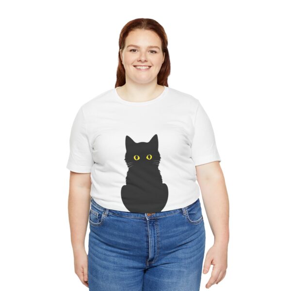 Unisex Jersey Short Sleeve Tee - Black Cat Tee - Image 3