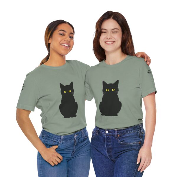 Unisex Jersey Short Sleeve Tee - Black Cat Tee - Image 15